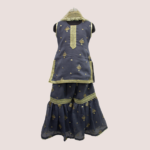 Charcoal Grey Gold Sharara Set